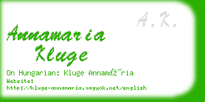 annamaria kluge business card